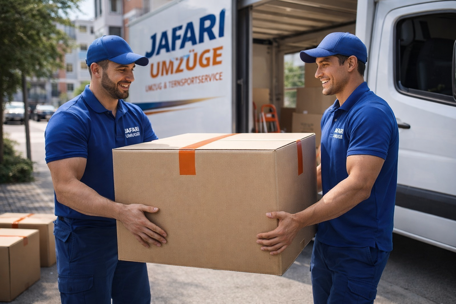 Jafari Mitarbeiter beim Tragen