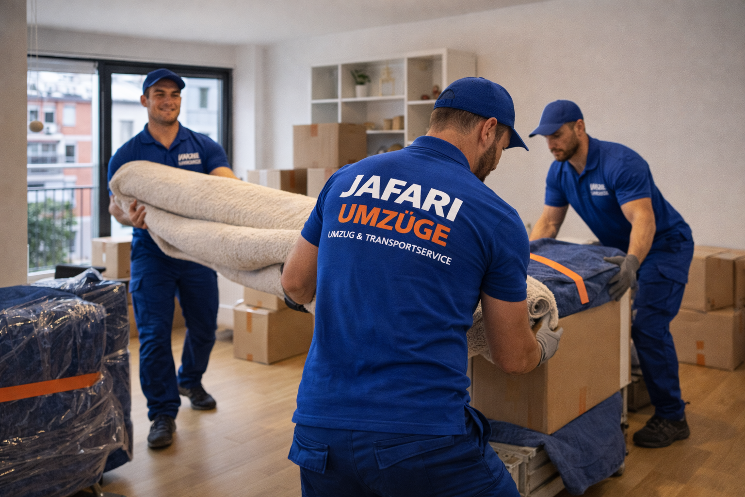Jafari Team in der Wohnung